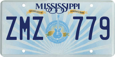 MS license plate ZMZ779