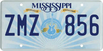 MS license plate ZMZ856