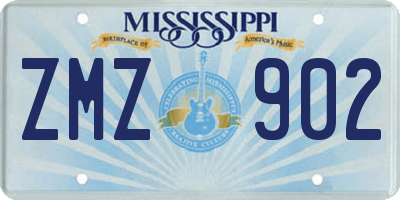 MS license plate ZMZ902