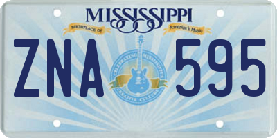 MS license plate ZNA595