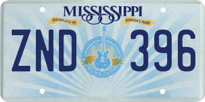 MS license plate ZND396