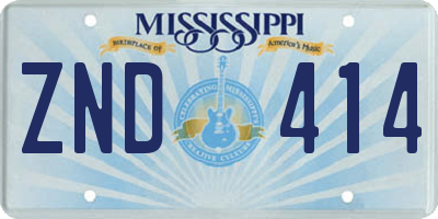 MS license plate ZND414