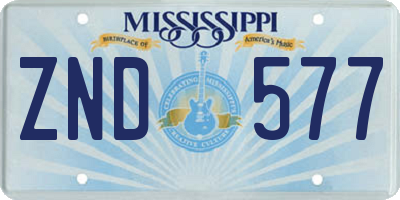 MS license plate ZND577