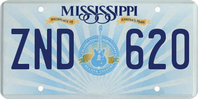 MS license plate ZND620