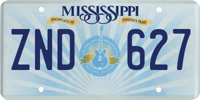 MS license plate ZND627