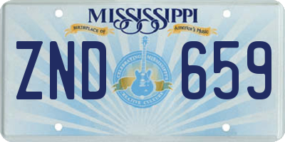 MS license plate ZND659