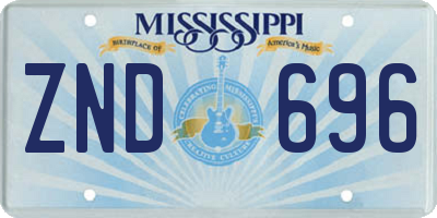 MS license plate ZND696
