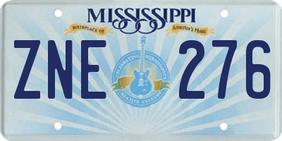 MS license plate ZNE276