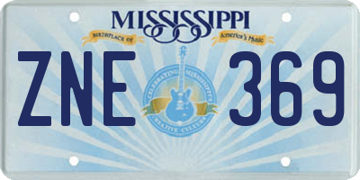 MS license plate ZNE369