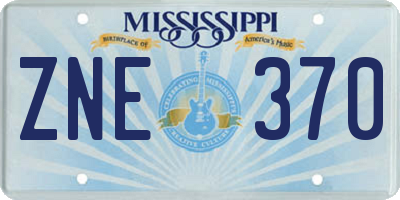 MS license plate ZNE370