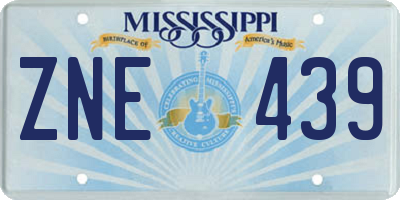 MS license plate ZNE439