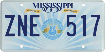 MS license plate ZNE517