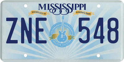 MS license plate ZNE548