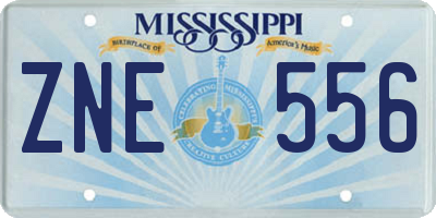MS license plate ZNE556