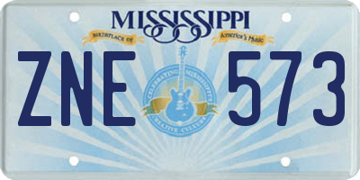 MS license plate ZNE573