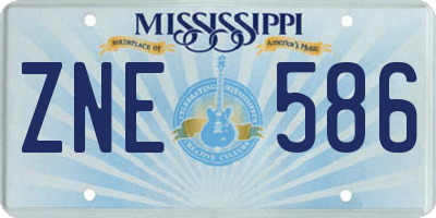 MS license plate ZNE586