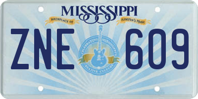 MS license plate ZNE609