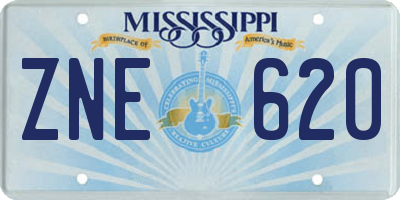 MS license plate ZNE620