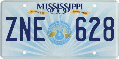 MS license plate ZNE628