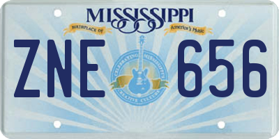MS license plate ZNE656