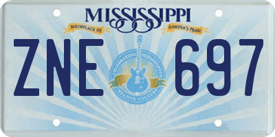 MS license plate ZNE697