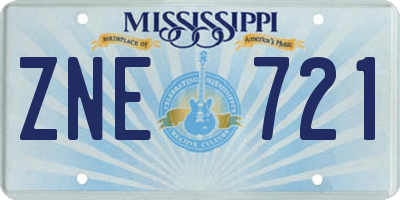 MS license plate ZNE721