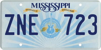 MS license plate ZNE723