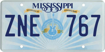 MS license plate ZNE767