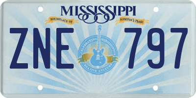 MS license plate ZNE797