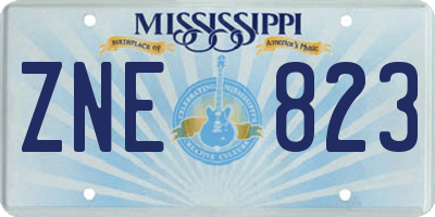 MS license plate ZNE823