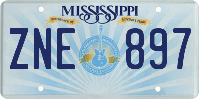 MS license plate ZNE897