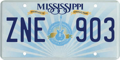 MS license plate ZNE903