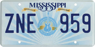 MS license plate ZNE959