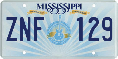 MS license plate ZNF129