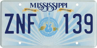 MS license plate ZNF139
