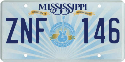 MS license plate ZNF146