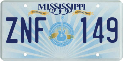 MS license plate ZNF149