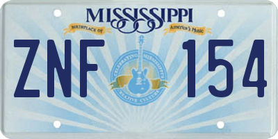 MS license plate ZNF154