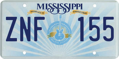 MS license plate ZNF155