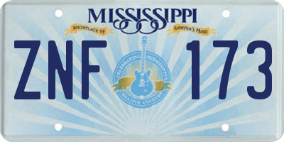 MS license plate ZNF173