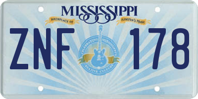 MS license plate ZNF178