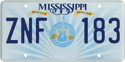 MS license plate ZNF183