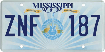 MS license plate ZNF187
