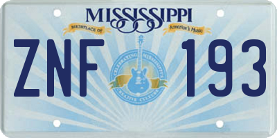 MS license plate ZNF193