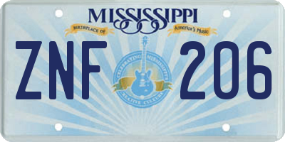 MS license plate ZNF206