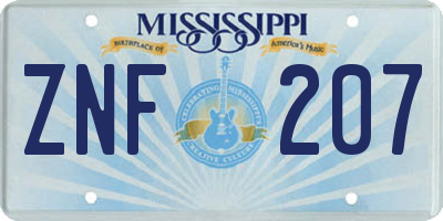 MS license plate ZNF207