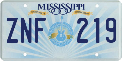MS license plate ZNF219