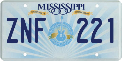 MS license plate ZNF221