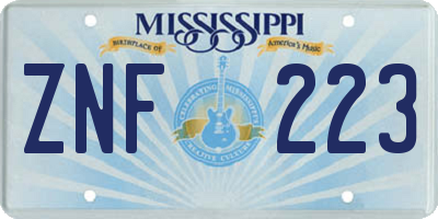MS license plate ZNF223