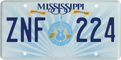 MS license plate ZNF224
